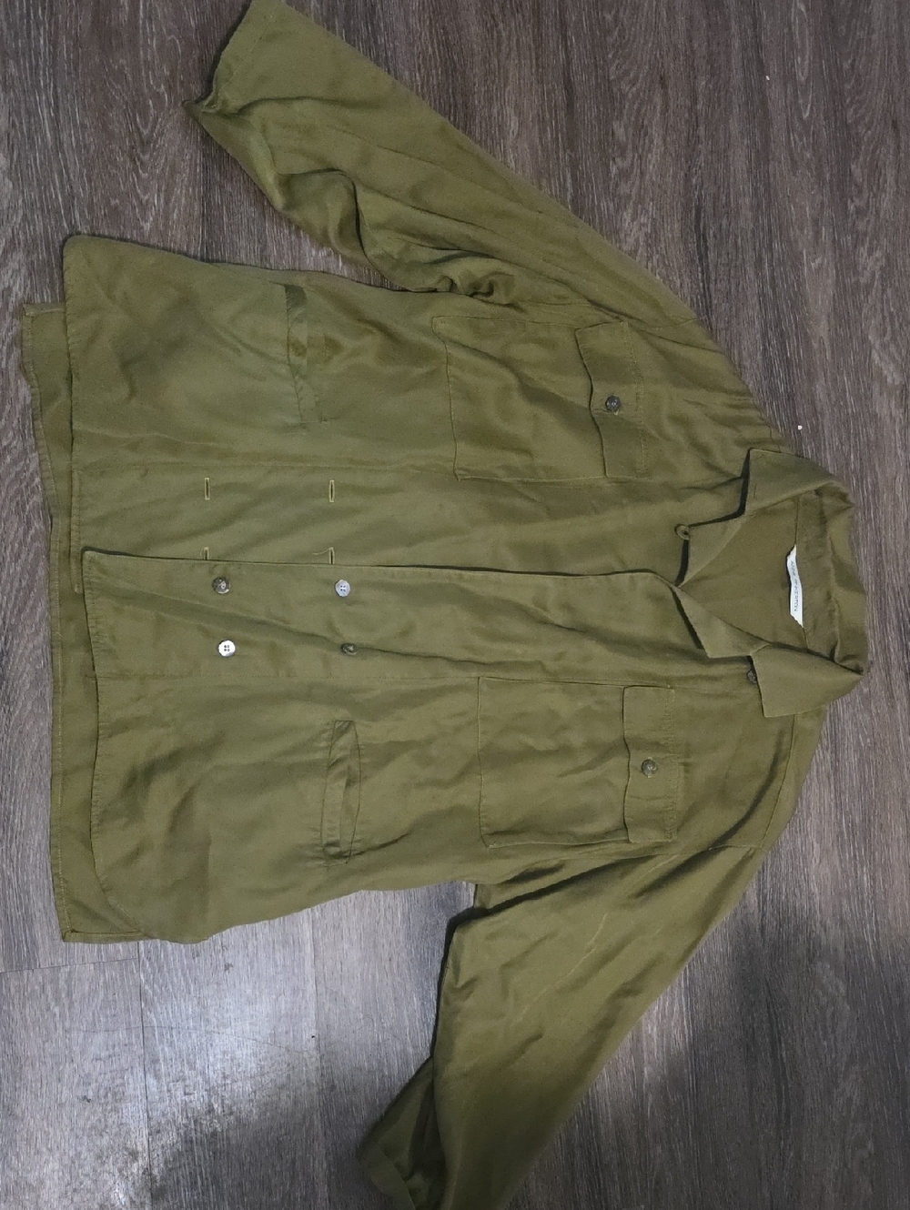 Men's Military-Style Olive Field Jacket